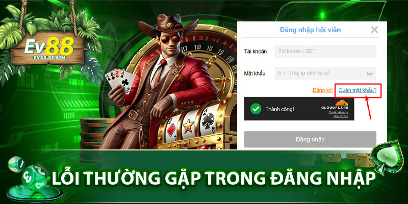 Lỗi thường gặp trong đăng nhập 